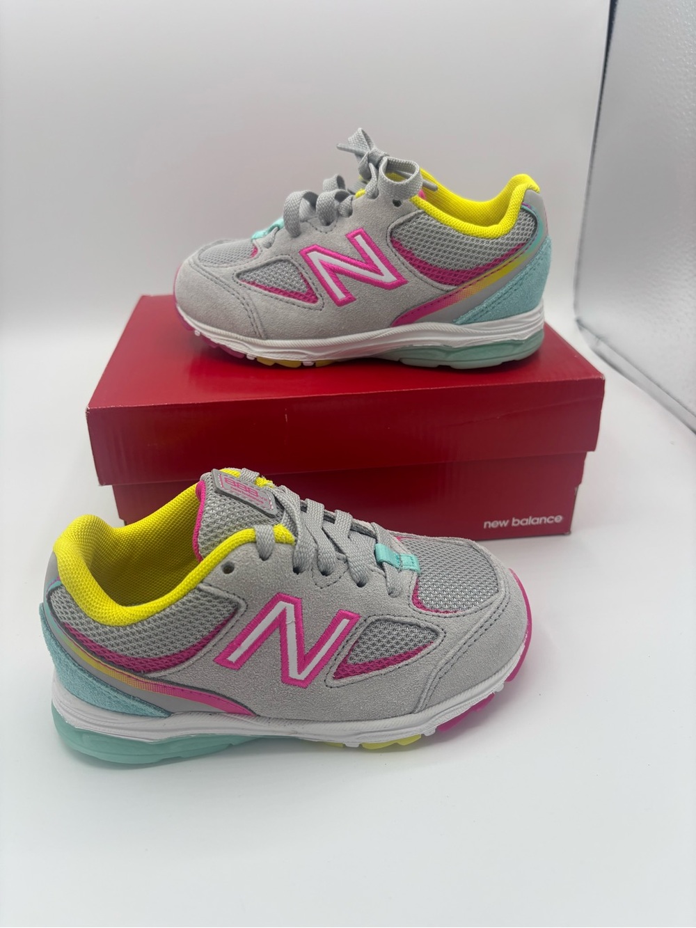 New Balance Kids Rainbow sneakers Extra Wide width NWT
